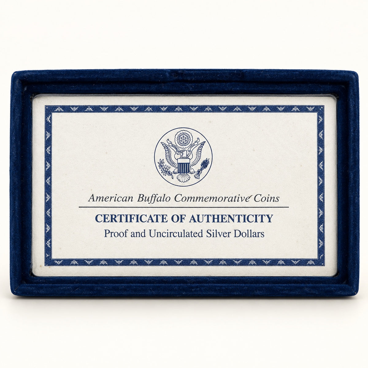 2001 American Buffalo commemorative coins certificate of authenticity