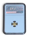 2019 China Gold Panda 1 gram NGC MS70 holder reverse