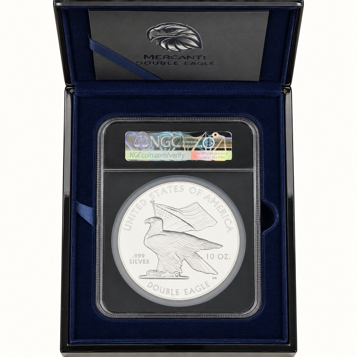 2022 John Mercanti Double Eagle 10oz .999 silver reverse NGC certified