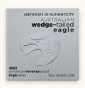 2022 Australian Wedge-Tailed Eagle 10 oz silver coin certificate of authenticity
