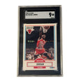 1990-91 Fleer Michael Jordan #26 SGC 9 Mint basketball card with iconic dunk image