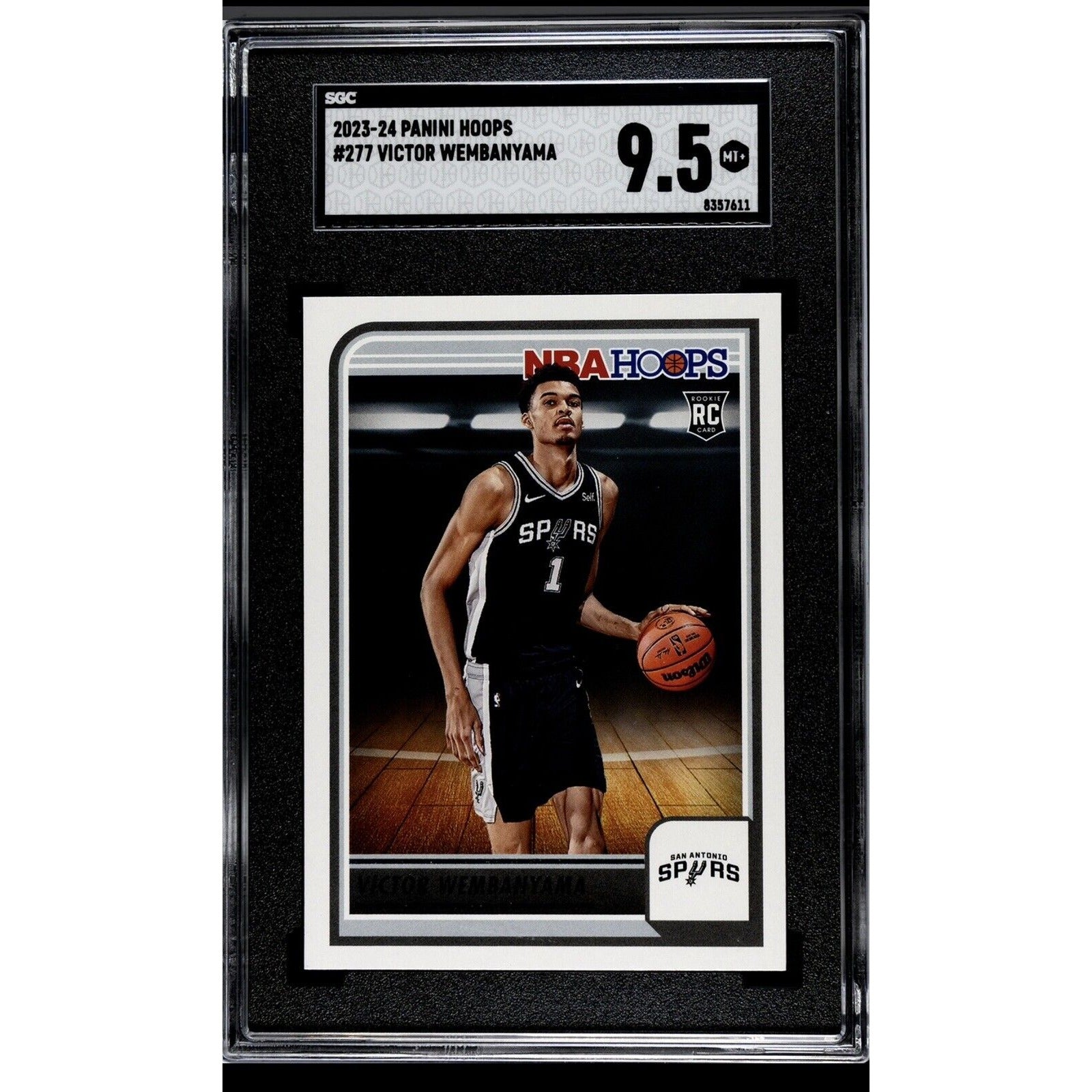 Victor Wembanyama RC 2023 Panini NBA Hoops NBA Spurs Rookie Card #277 - SGC 9.5*