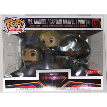 Funko Pop Moment The Marvels Ms. Marvel Captain Marvel Photon #1258 Target NEW