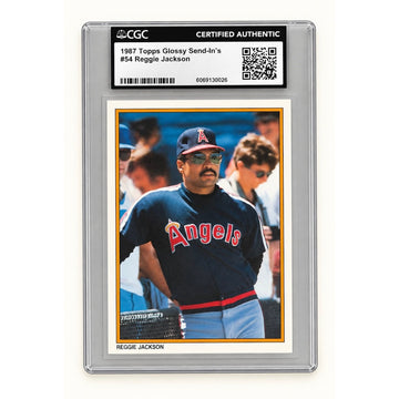 1987 Topps Glossy Reggie Jackson #54 MLB California Angels CGC Authentic