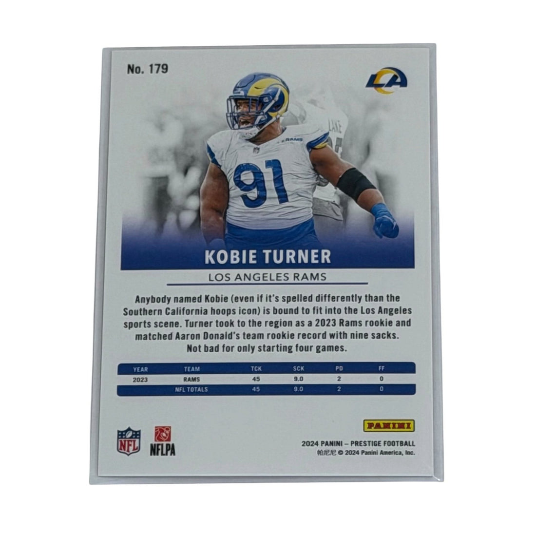 Kobie Turner Panini Kobie Turner 2024 Panini Prestige Xtra Points Red /999 NFL Rams 179 NM