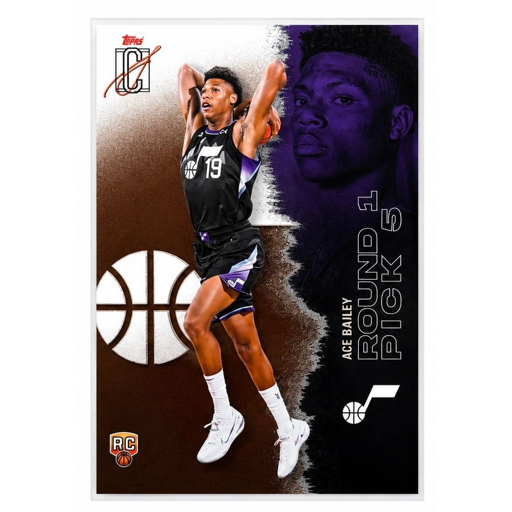 Ace Bailey Topps Ace Bailey RC NBA Utah Jazz 2025-26 Topps Signature Class Rookie Card 104