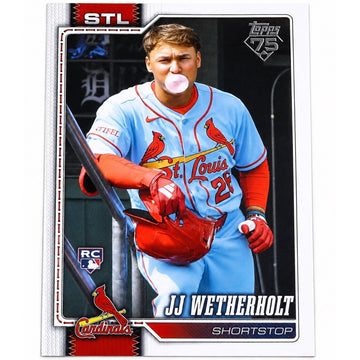 JJ Wetherholt RC SP 2026 Topps #698 MLB Cardinals Complete Set Short Print