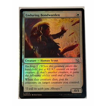 MTG Enduring Bondwarden 0014 March of the Machine Foil Human Scout NM