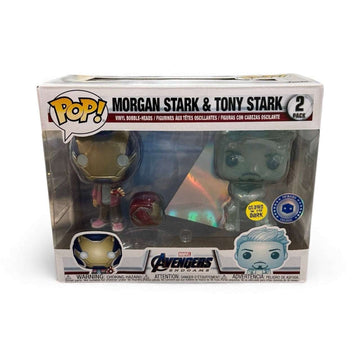 Funko Pop Morgan Stark and Tony Stark 2-pack glow in the dark Avengers Endgame collectible