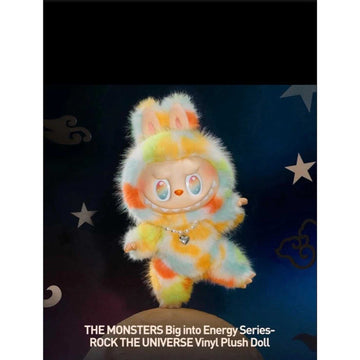 POP MART Dimoo ENSOY Rainbow Edition big plush collectible toy with colorful fur and bunny ears
