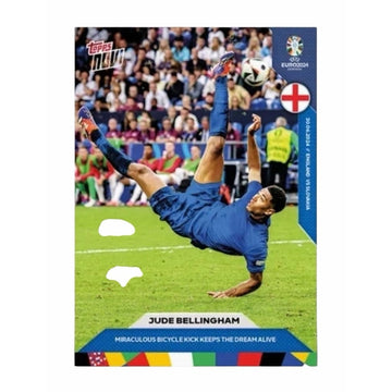Jude Bellingham 2024 Topps NOW UEFA EURO 2024 #035 Bicycle Kick England Futbol
