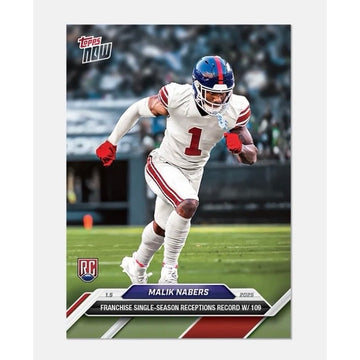 2024 Topps NOW Malik Nabers #21 Giants Rookie Record Low Print Run 1540