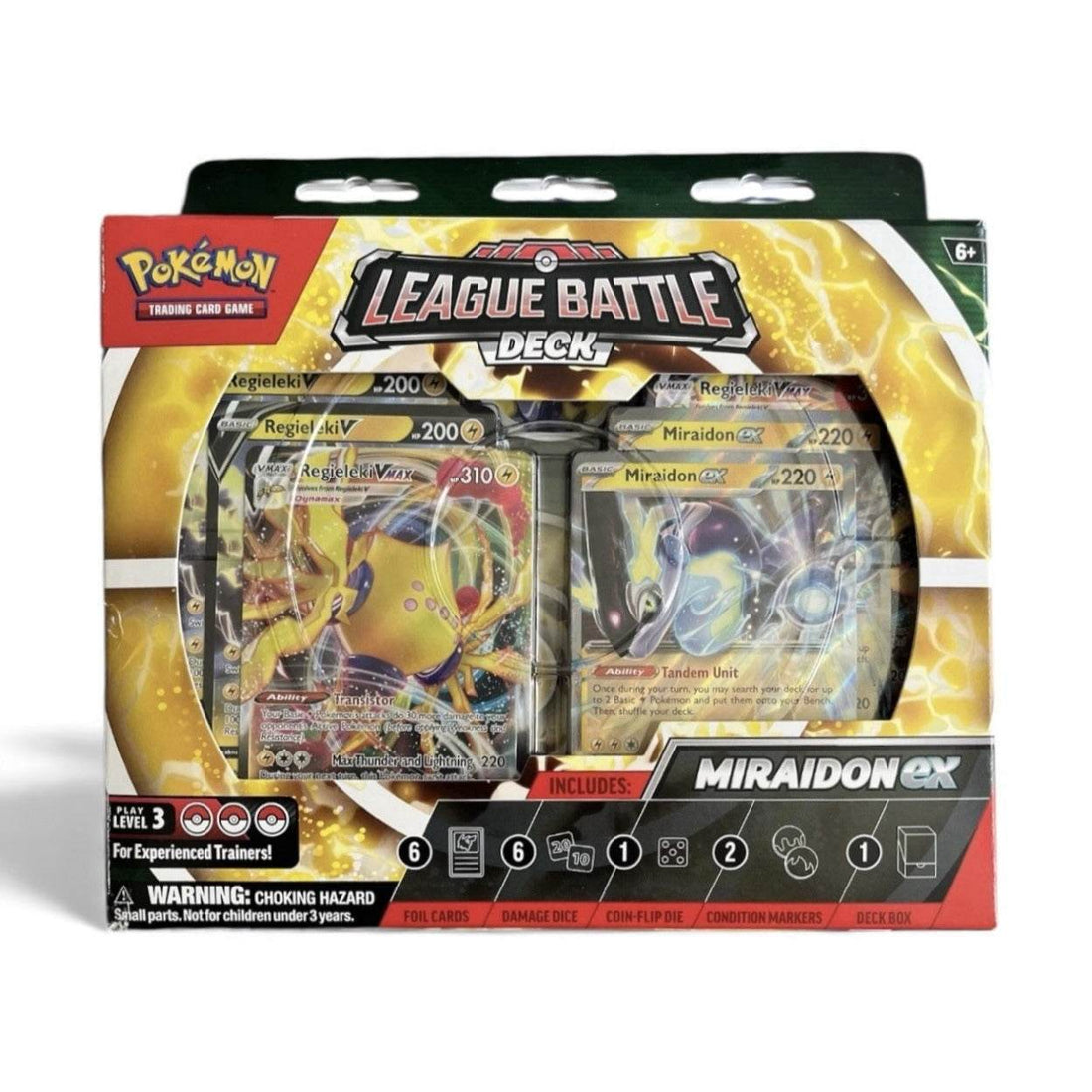 Pokémon TCG League Battle Deck Miraidon ex & Regieleki VMAX sealed ready-to-play deck with 60 cards and accessories