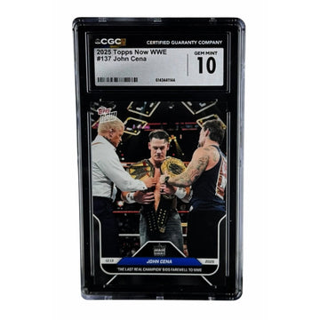 John Cena Topps NOW John Cena Limited 2025 Topps NOW WWE 137 CGC 10 The Last Real Champion Farewell