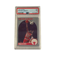 1990 Hoops Michael Jordan basketball card graded PSA 7 in protective slab featuring Bulls dunk pose