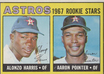 Astros Topps 1967 Topps MLB Astros Rookie Stars Alonzo Harris Aaron Pointer RC Houston