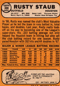 Rusty Staub Topps Rusty Staub 1969 Topps MLB Houston Astros Vintage Baseball Card Outfield