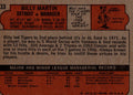 Baseball sports Topps 1972 Topps 33 Baseball sports Topps 1972 Topps 33 Billy Martin Detroit Tigers VG