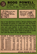 Boog Powell Topps Boog Powell 1971 Topps MLB Baltimore Orioles 1B Vintage HOF Power Hitter Card