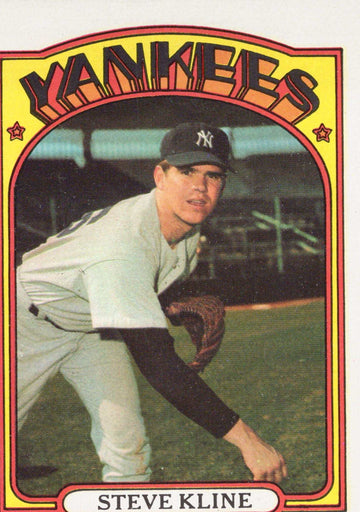 1972 MLB New York Yankees Steve Kline vintage baseball card pitcher