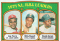 NL RBI Leaders Topps 1971 MLB NL RBI Leaders Topps Joe Torre Willie Stargell Hank Aaron Card Vintage