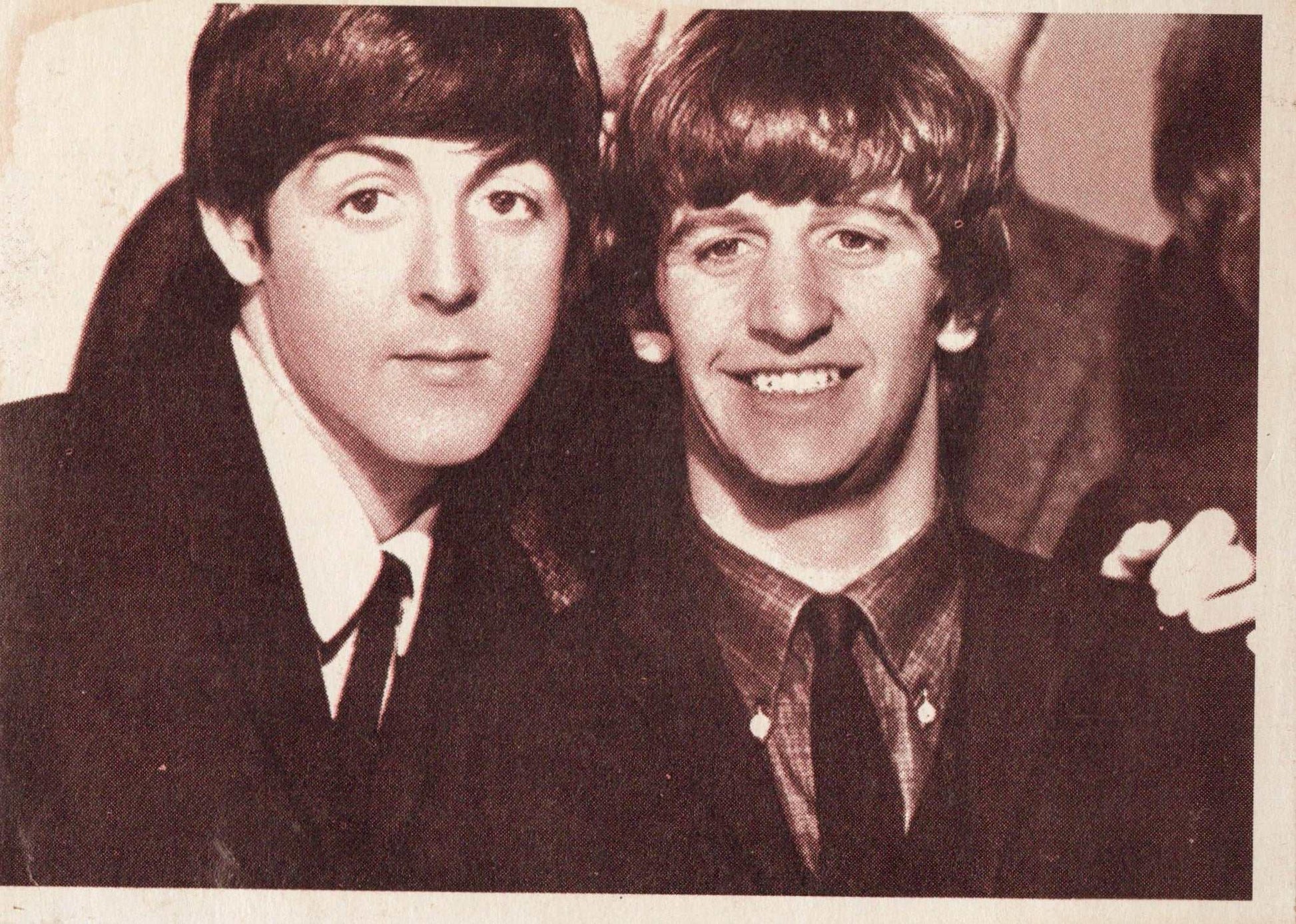 Beatles Movie Topps 1964 Topps Beatles Movie Card 6 A Hard Days Night Paul McCartney Ringo