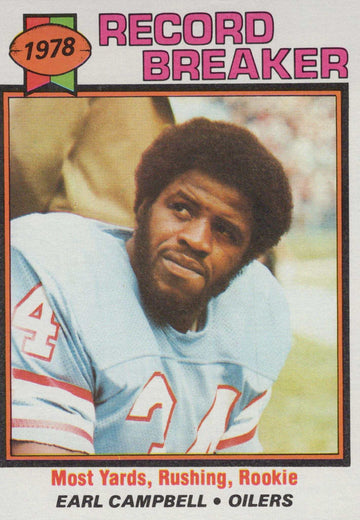 1979 NFL Earl Campbell Houston Oilers rookie season football card