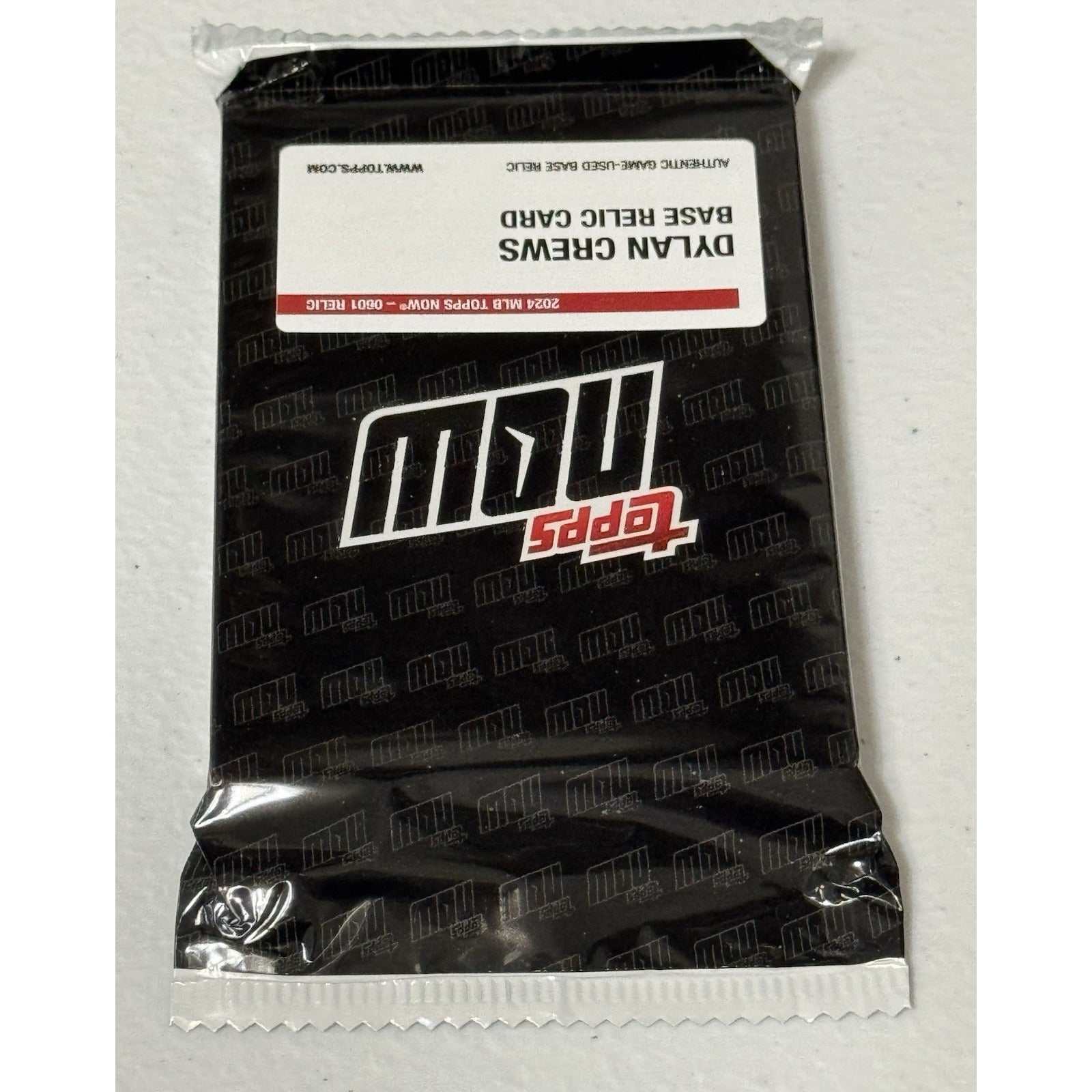 SEALED Dylan CREWS 2024 Topps Now Game-Used Base Relic Card pack numbered 601