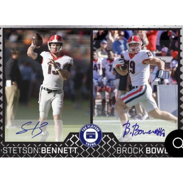 Brock Bowers Stetson Bennett 1/75 Dual Auto Affinity NIL Rookie Card UGA Champs*
