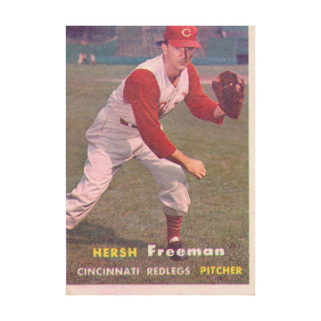 Hersh Freeman 1957 Topps #32 MLB Cincinnati Redlegs Vintage VG Raw Baseball Card