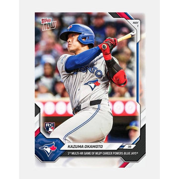 2747 PRINTED Kazuma Okamoto RC 2026 MLB Topps NOW #150 Blue Jays First Multi Hit
