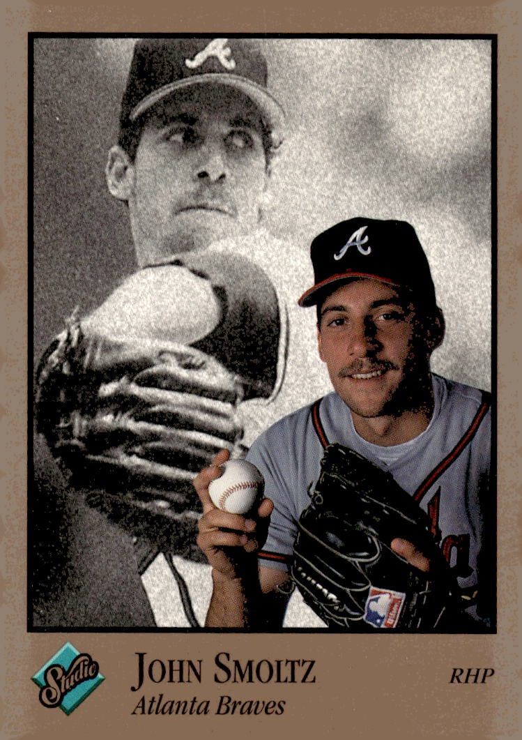 1992 Leaf Studio John Smoltz MLB Atlanta Braves Baseball Card 10 - Hall Of Fame*