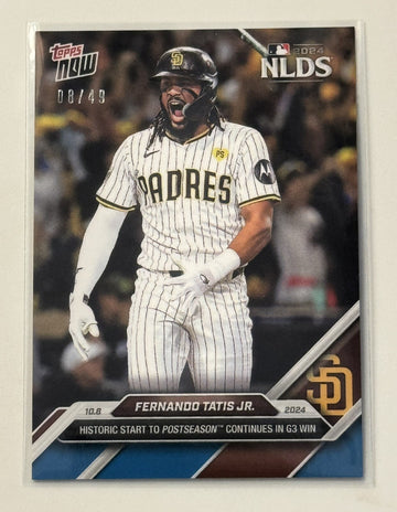 8/49* Fernando Tatis Jr. Historic Postseason start - 2024 MLB Topps NOW Card 815