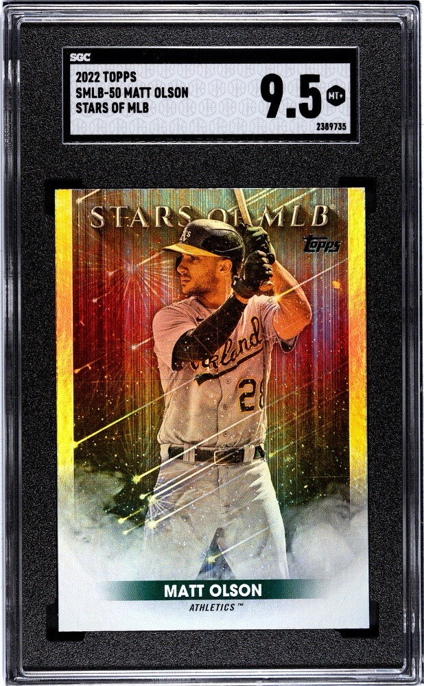 2022 Topps Stars of MLB Refractor SMLB-50 Matt Olson Athletics/Braves - SGC 9.5*