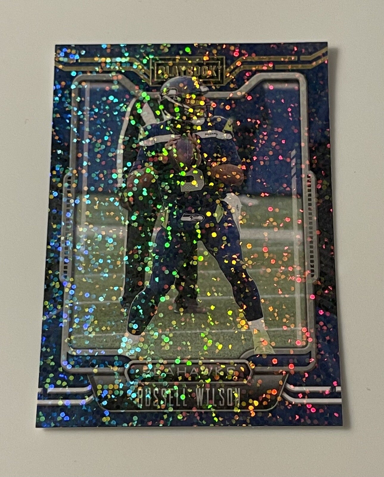 2021 Panini Playbook - RUSSELL WILSON SPARKLE - NFL Seattle Seahawks/Broncos #82