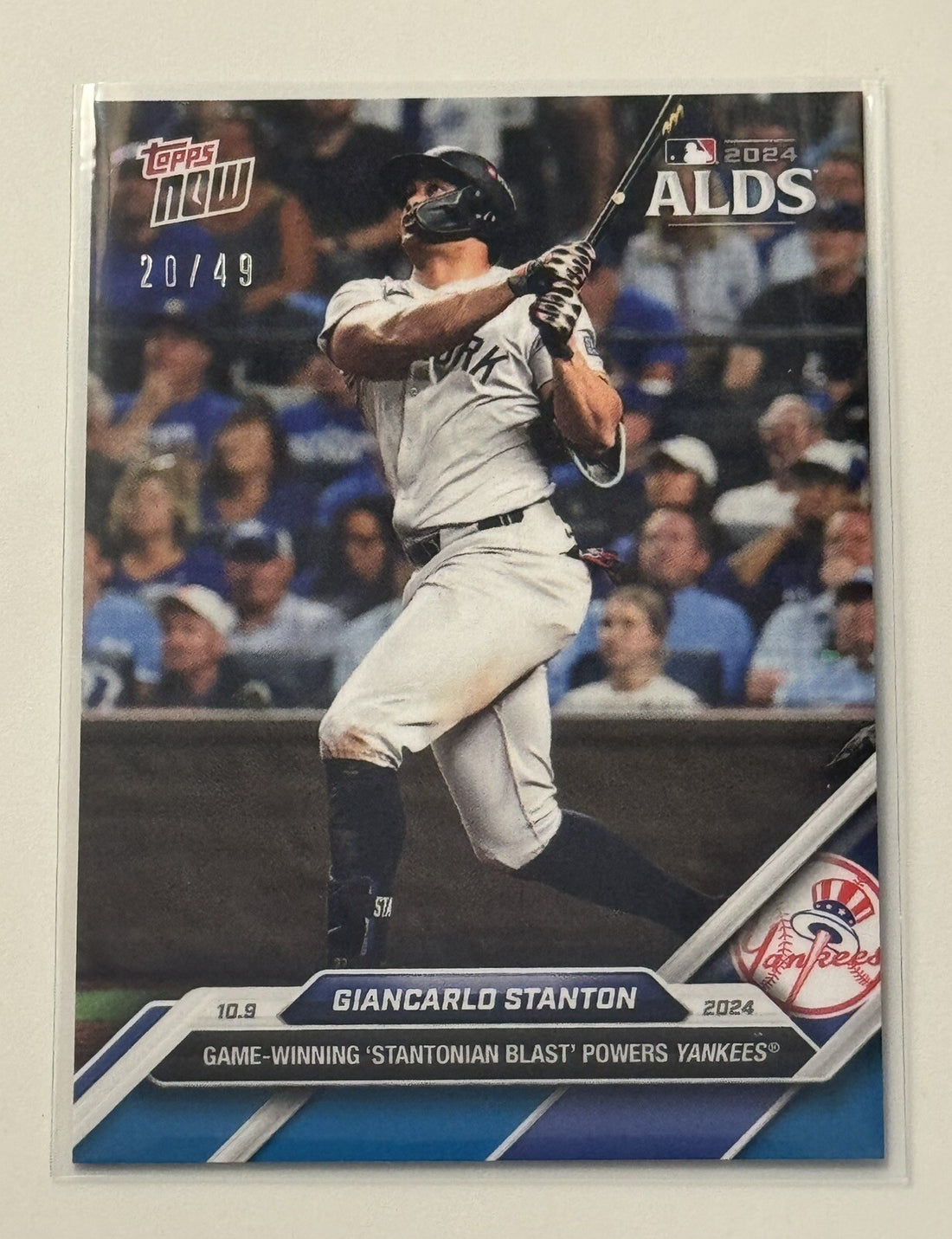 20/49* Giancarlo Stanton Game Winning Blast! 2024 MLB Topps NOW® NY Yankees 818*