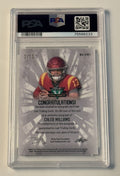 2022 Leaf Valiant 2/15 Caleb Williams RC Navy BLUE Crystal USC/NFL Bears PSA 10