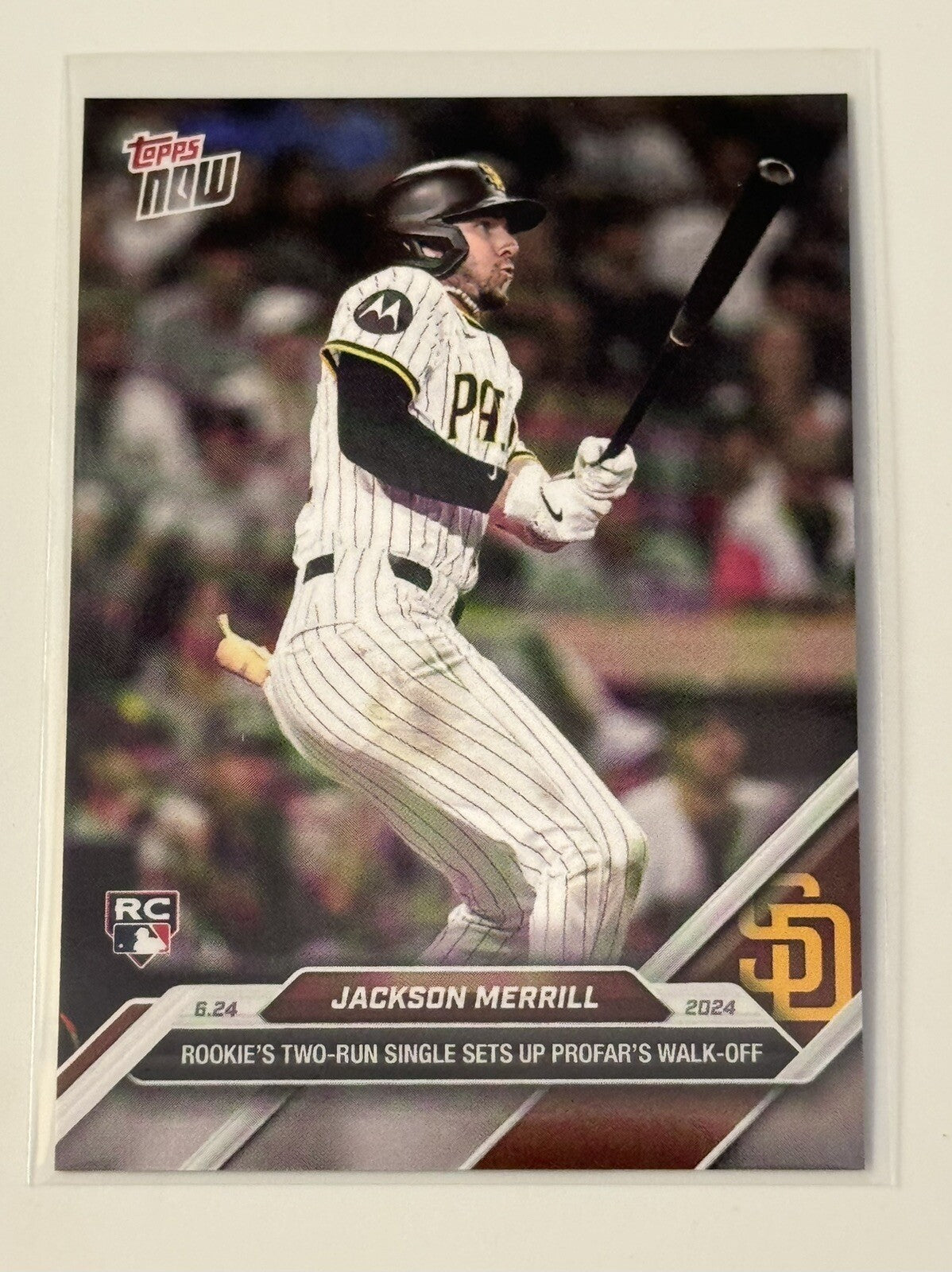 Jackson Merrill RC* 2024 Topps NOW MLB San Diego Padres ROOKIE Baseball Card 343