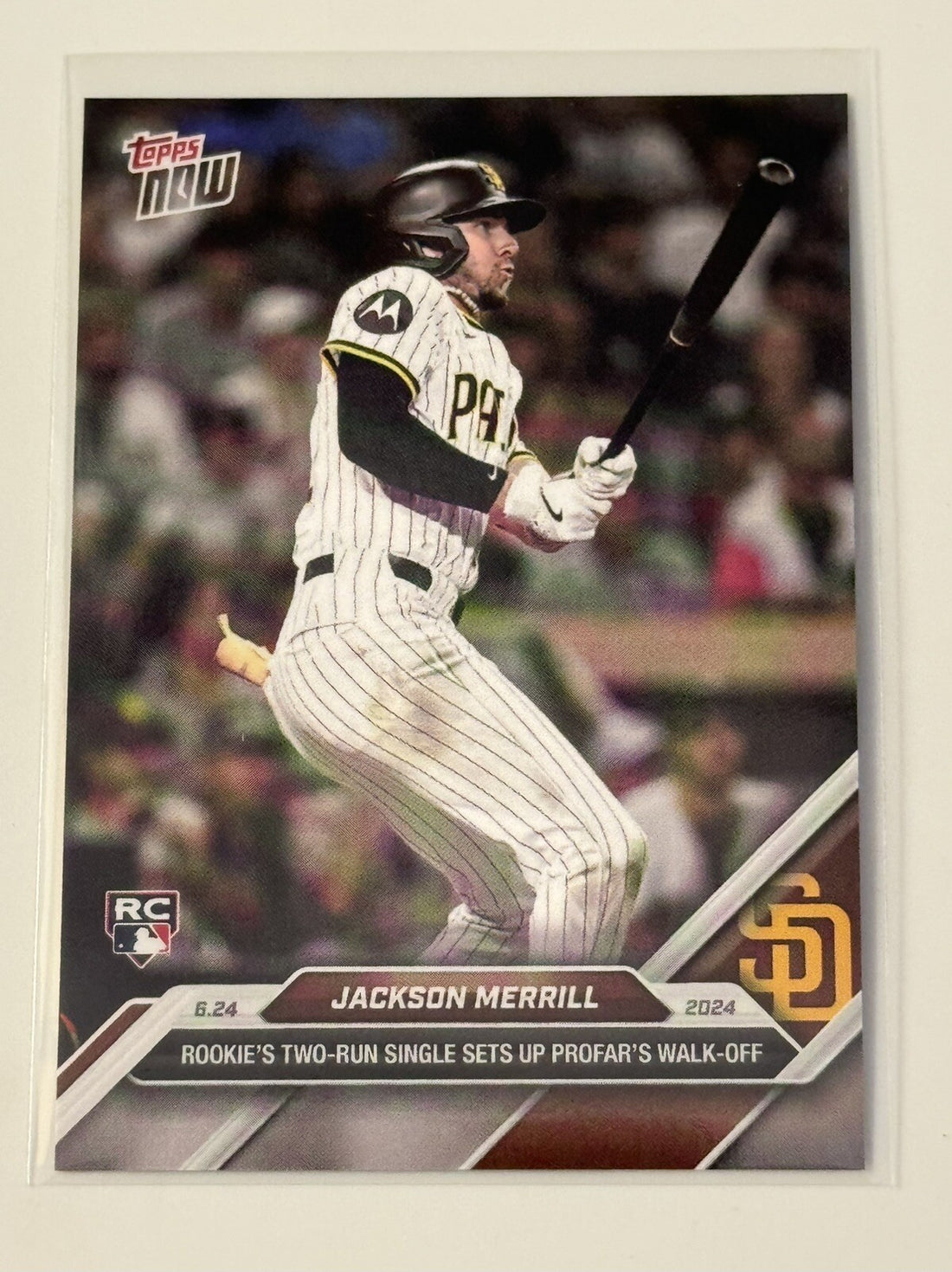 Jackson Merrill RC* 2024 Topps NOW MLB San Diego Padres ROOKIE Baseball Card 343