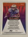 1/6 Carson STEELE AUTO 2024 Leaf Vivid Futures Card #VF-CS1 Prismatic NFL Chiefs