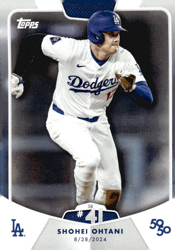 50/50 LIMITED EDITION! Shohei Ohtani MLB LA Dodgers 2024 TOPPS NOW Season #SB 41