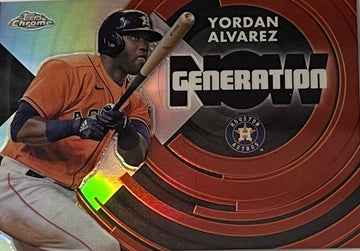 2022 Topps Chrome Update Yordan Alvarez Generation Now #GNC-16 MLB World Champs!