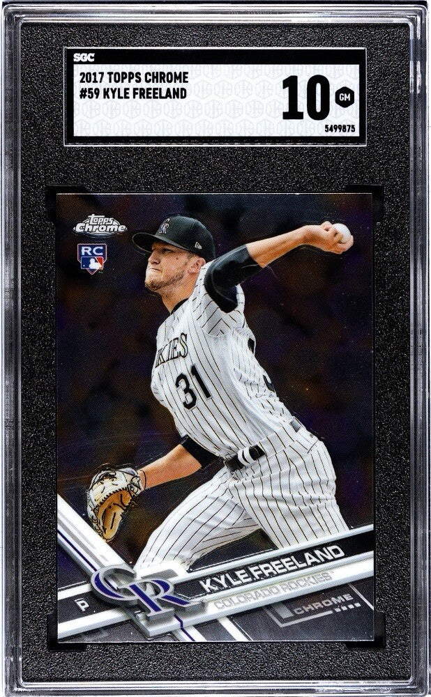 2017 Topps ChromeKyle Freeland RC* MLB Colorado Rockies Rookies Card #59 SGC 10*