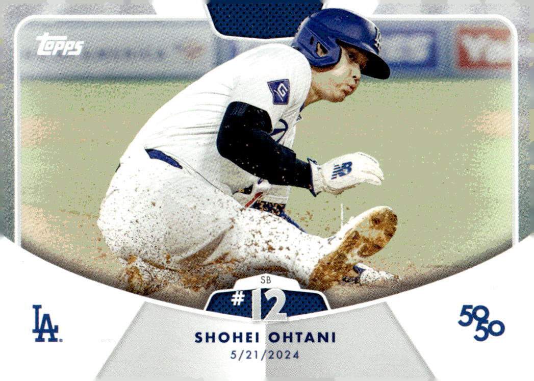 50/50 LIMITED EDITION! Shohei Ohtani MLB LA Dodgers 2024 TOPPS NOW Season #SB 12