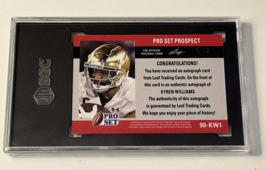 Kyren Williams Pro Set 2022 Leaf Metal autographed rookie card graded 9.5