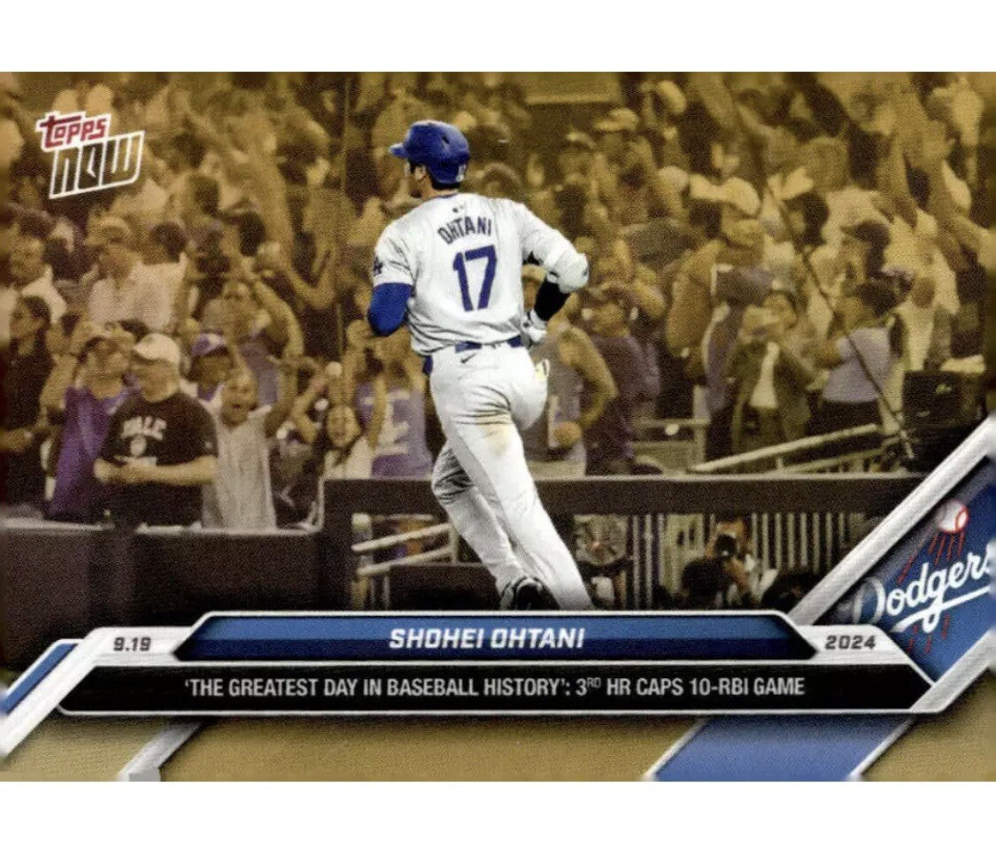 SHOHEI OHTANI GOLD SP 2024 Topps NOW Bonus Card #ODB38 3 HR Game MLB LA Dodgers*