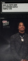 7/25* Stephon Castle 2024 Topps Now NBA #D-3 Draft Night Rookie SA Spurs SGC 10*