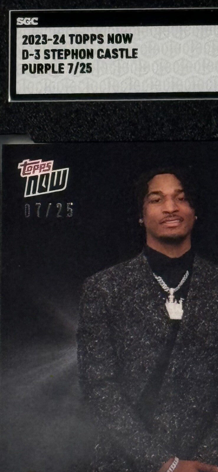 7/25* Stephon Castle 2024 Topps Now NBA #D-3 Draft Night Rookie SA Spurs SGC 10*