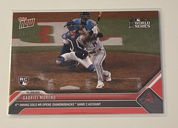 2023 Topps NOW 08/10 Gabriel Moreno RC 4th Inning  HR - World Series Card #1054*