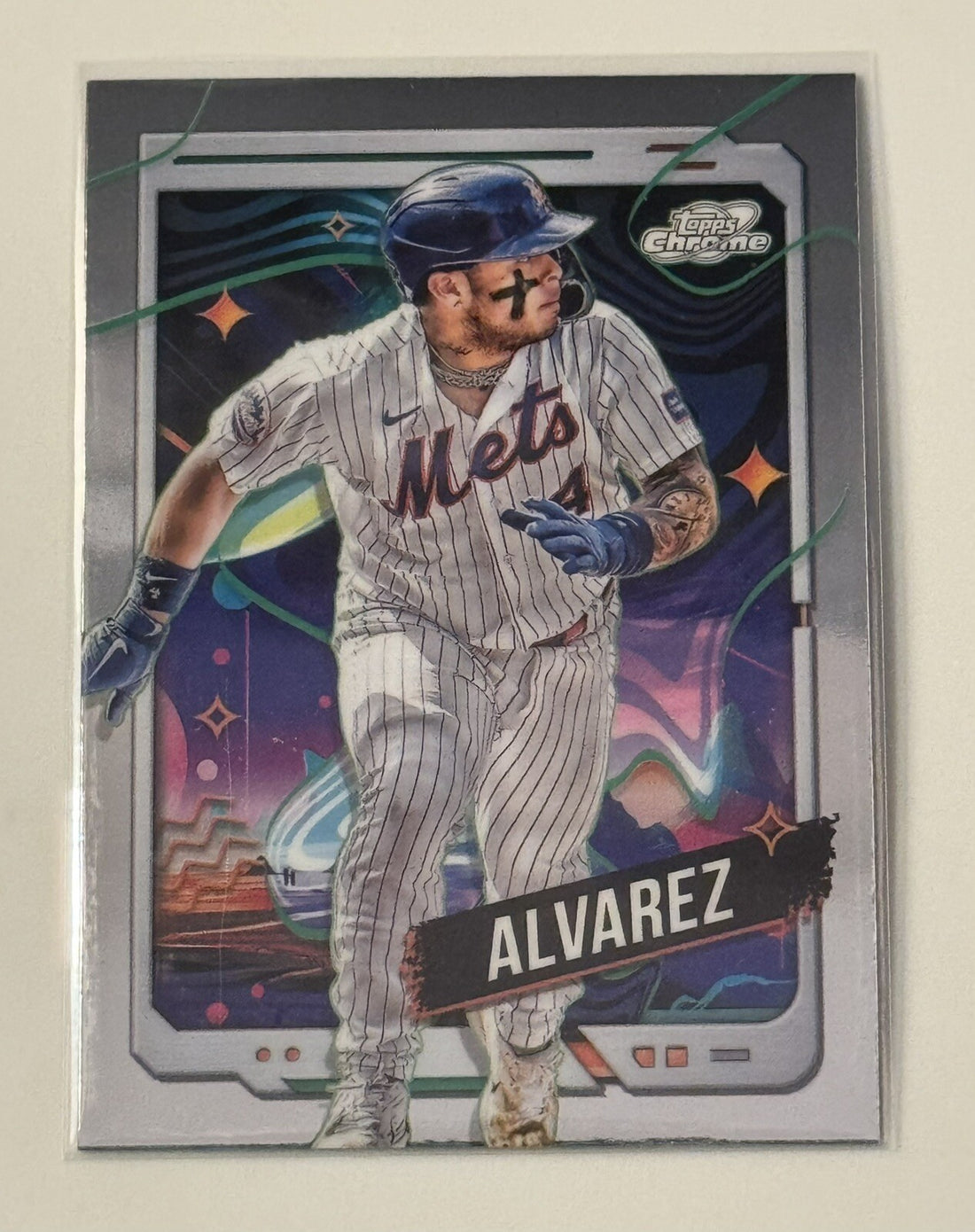 2024 Topps Chrome Cosmic Francisco Alvarez* - MLB New York Mets Baseball Card 71